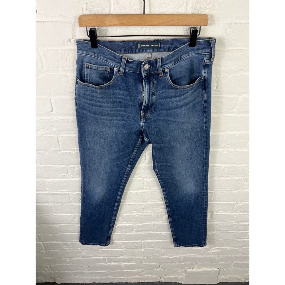 Everlane Men's The Slim Fit Tapered Leg Denim Jeans Uniform Blue Size 32/30